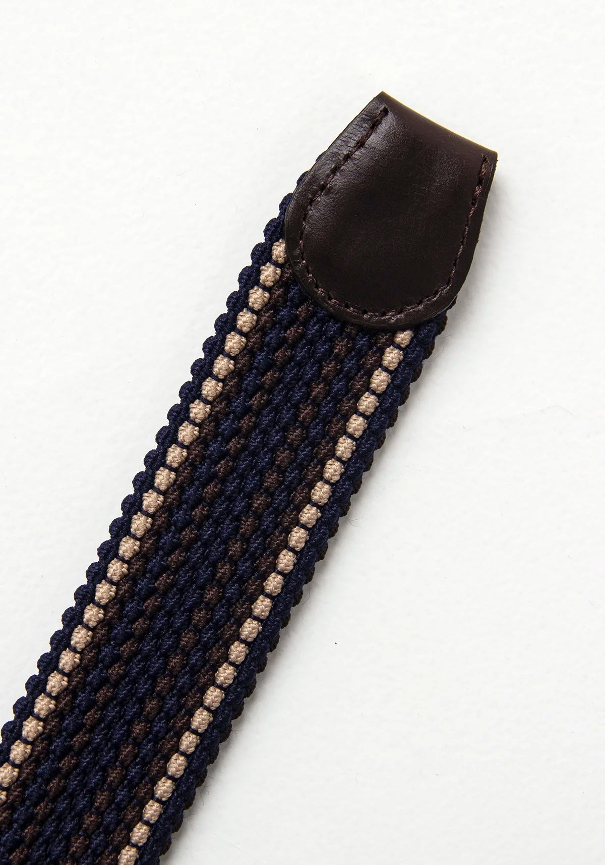 Cinturón Reversible Elástico Chocolate - Color Block Kaki Azul